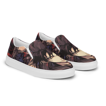 Blue Gray Men's Anime Slip-ons