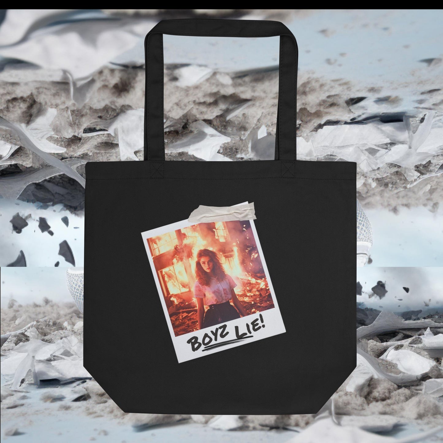 Boyz Lie Photo Tote Bag