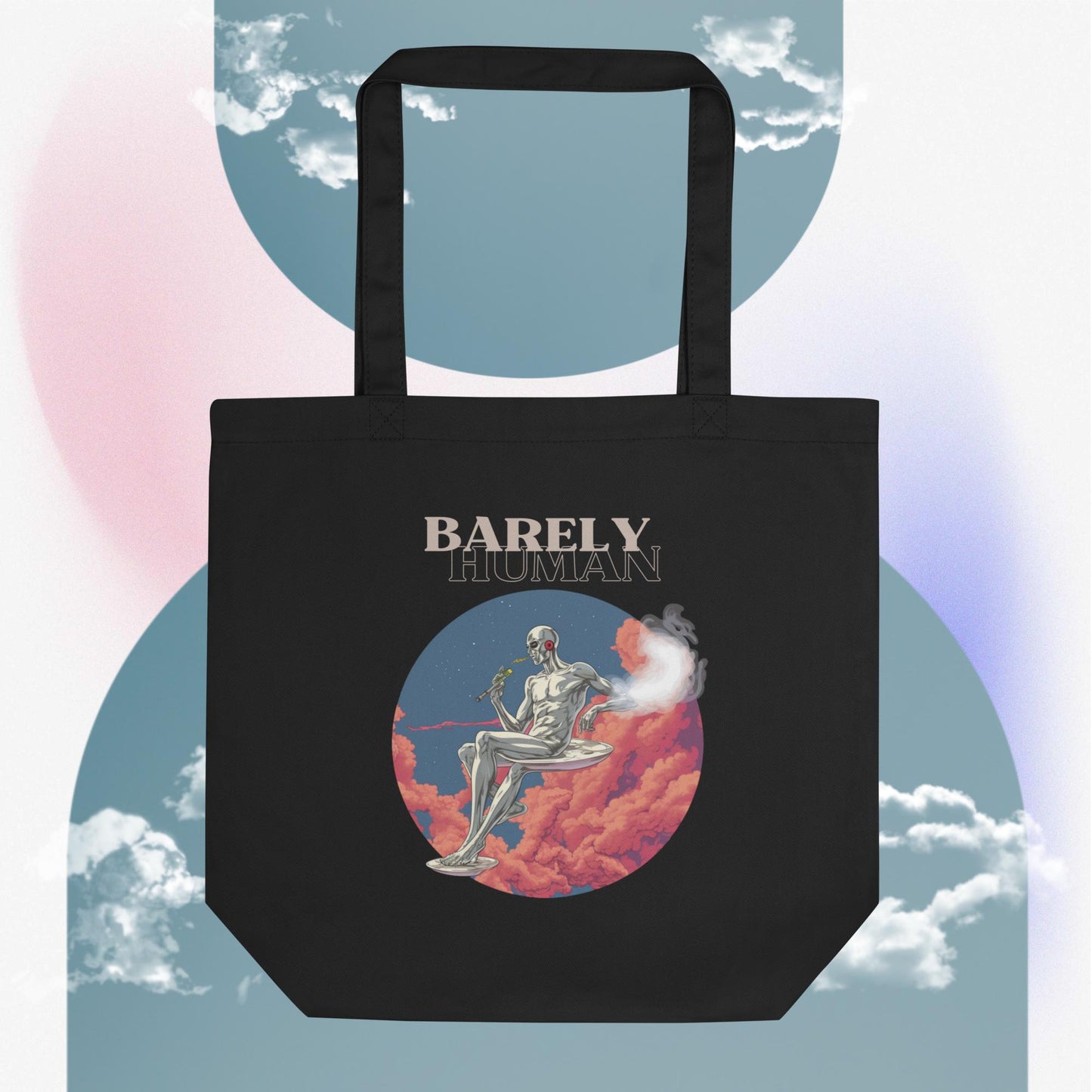 Barely Human Smoking Eco Tote Bag