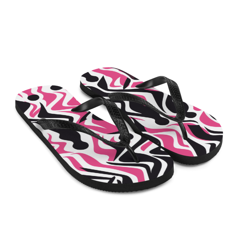 Pink/Black Flip-Flops