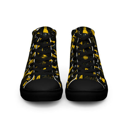 Black and Yellow Men’s High Tops