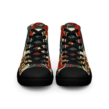 Red Flower Men’s High Tops