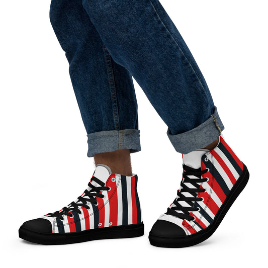 Red Stripes Men’s High Tops