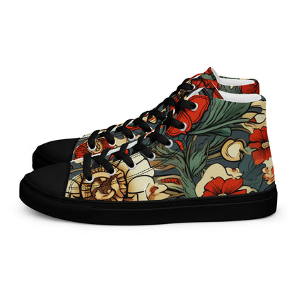 Red Flower Men’s High Tops