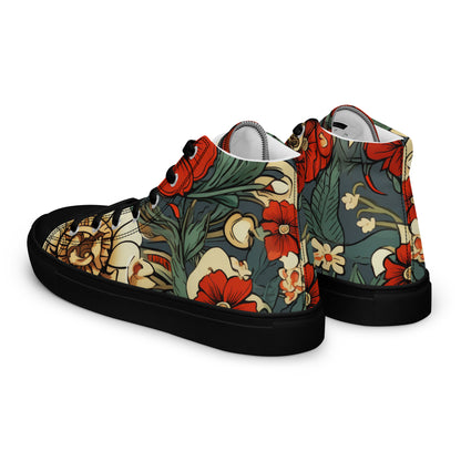 Red Flower Men’s High Tops