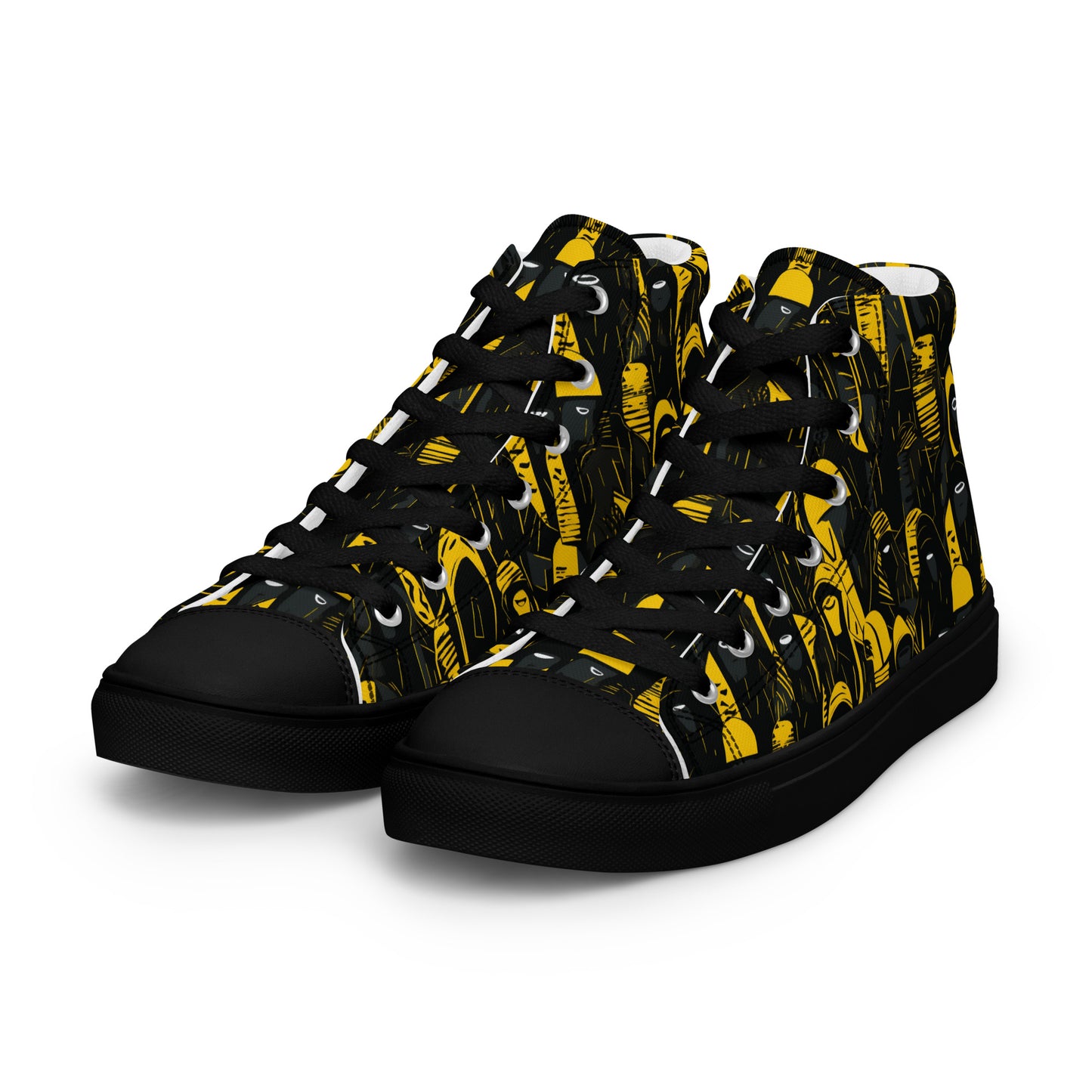 Black and Yellow Men’s High Tops