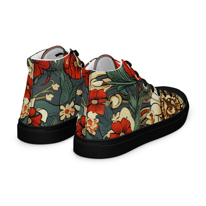 Red Flower Men’s High Tops