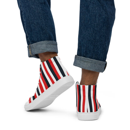 Red Stripes Men’s High Tops