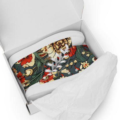 Red Flower Men’s High Tops