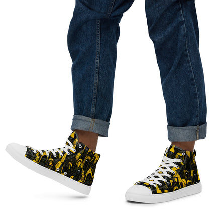 Black and Yellow Men’s High Tops