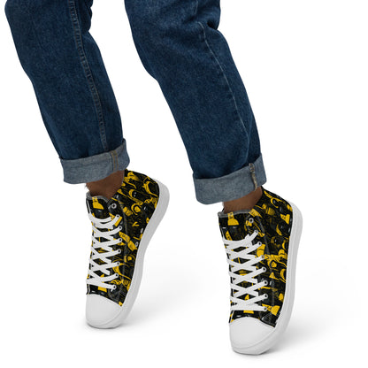 Black and Yellow Men’s High Tops