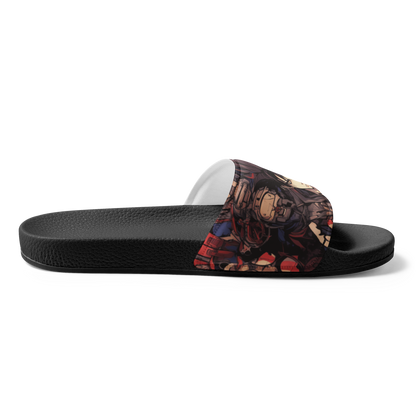 Blue Gray Anime Men’s Slides