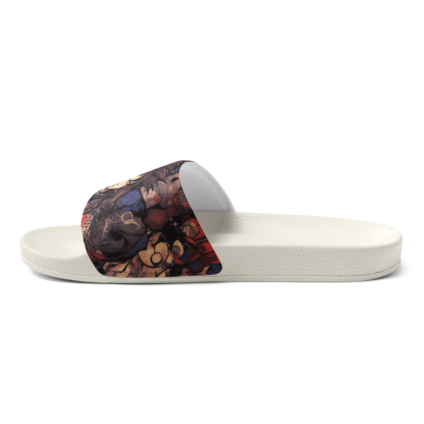 Blue Gray Anime Men’s Slides