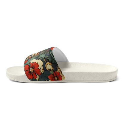 Red Flower Men’s Slides