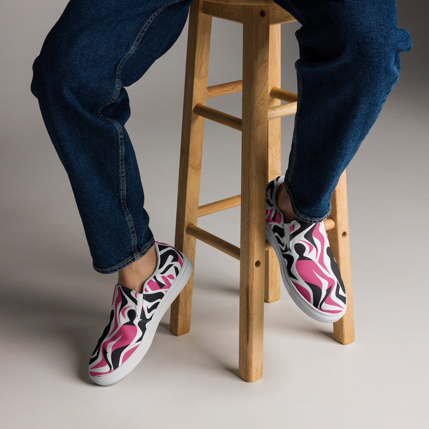 Pink/Black Men’s Slip-ons