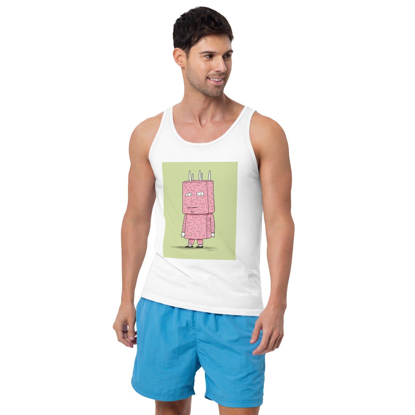 Man With Bag on Head Men's Tank Top