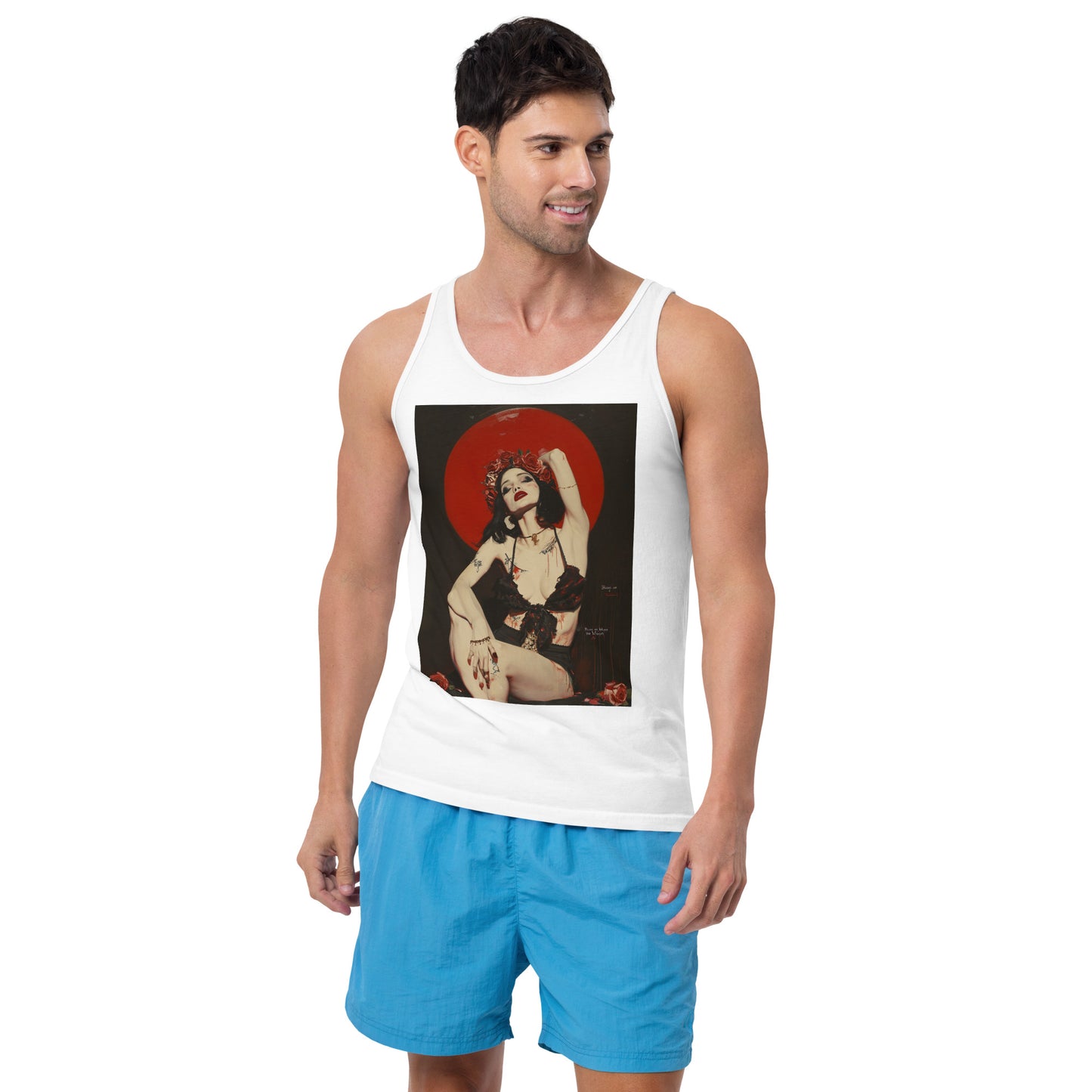 Roses on the Moon Full-body Salome Men's Tank Top