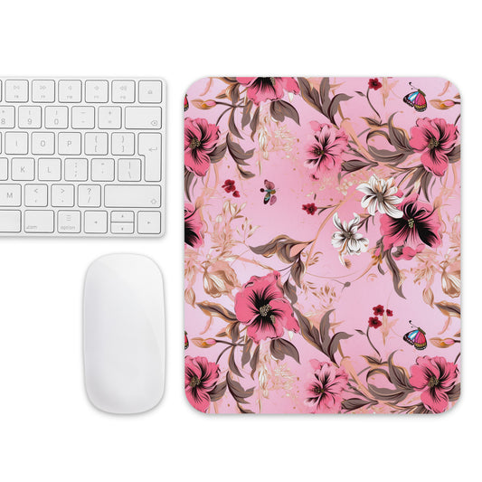 Pink Flower Mouse Pad