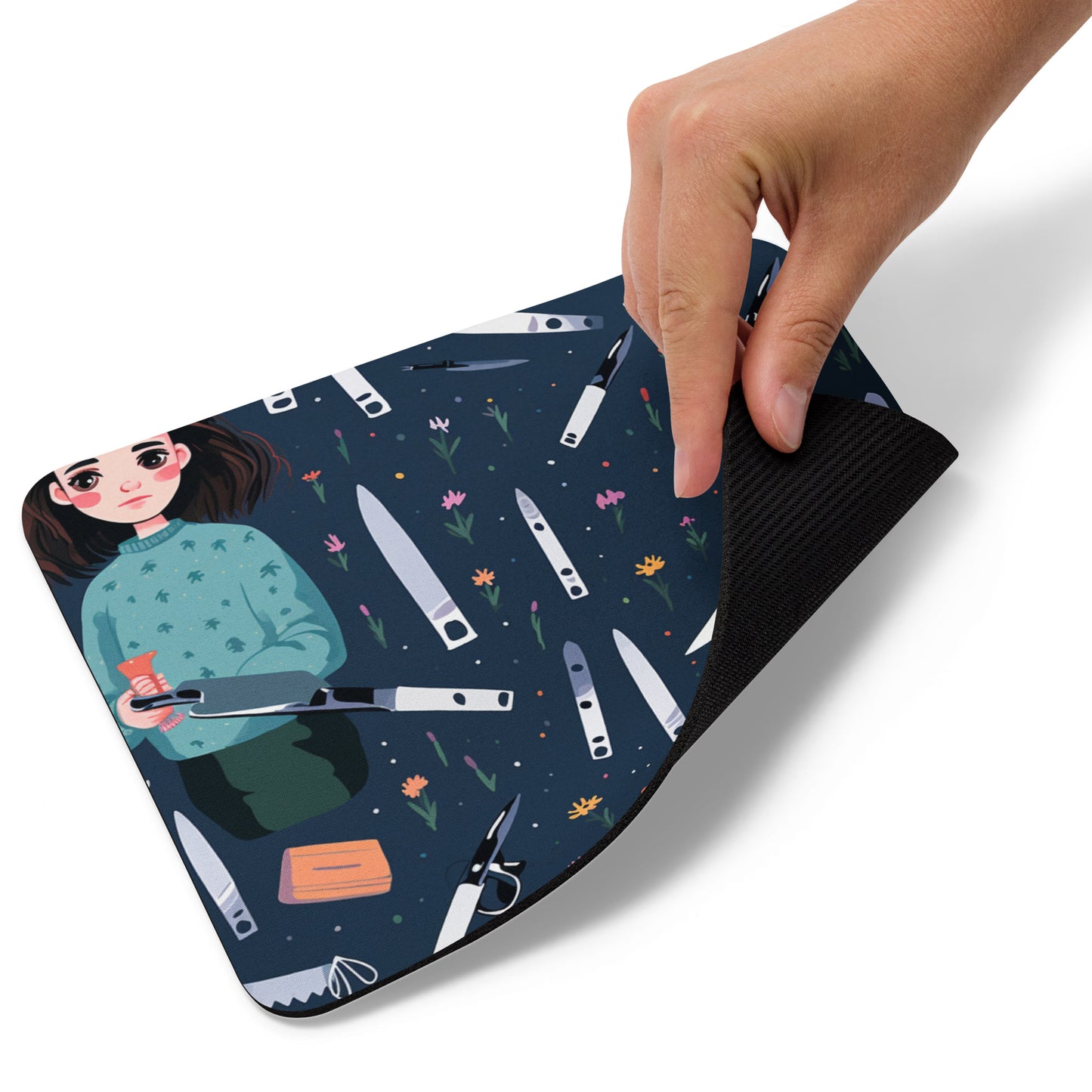 Blue Blade Mouse Pad