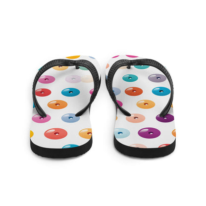 Button Women's Flip-Flops