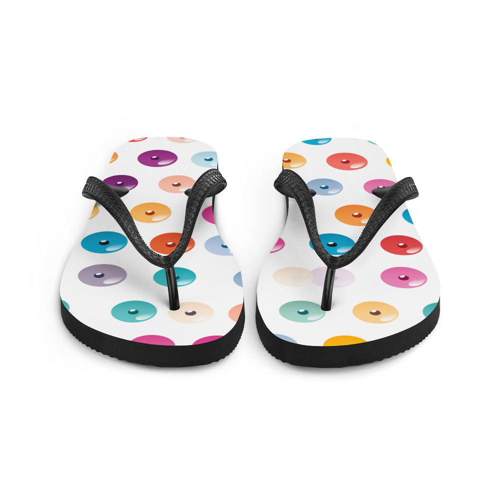 Button Women's Flip-Flops