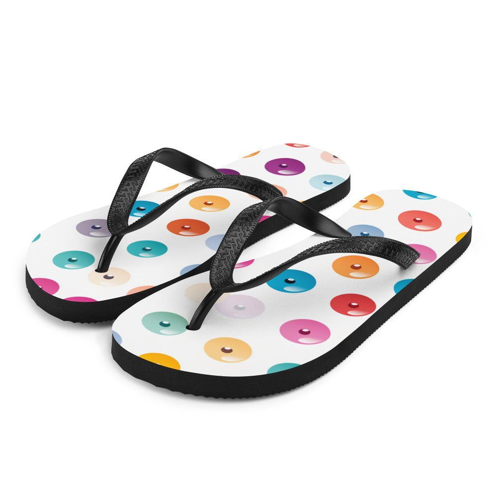 Button Women's Flip-Flops