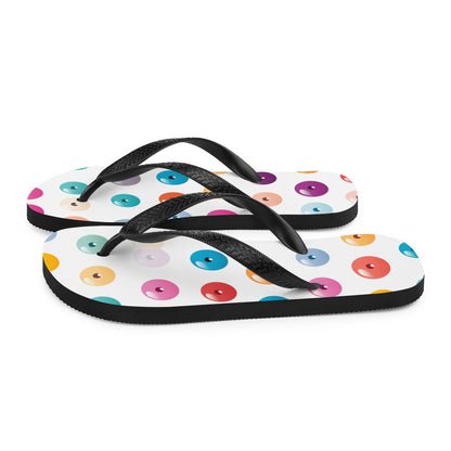 Button Women's Flip-Flops