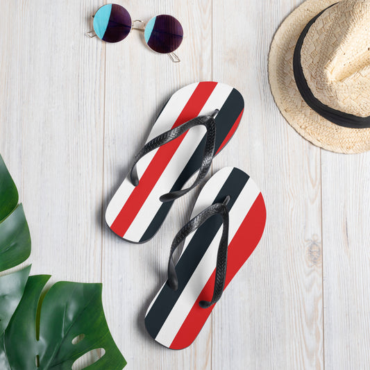 Red Stripes Flip-Flops