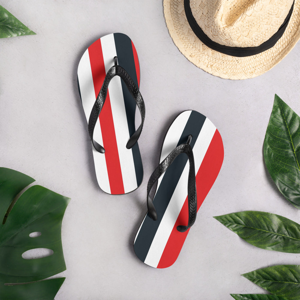 Red Stripes Flip-Flops