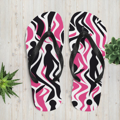 Pink/Black Flip-Flops