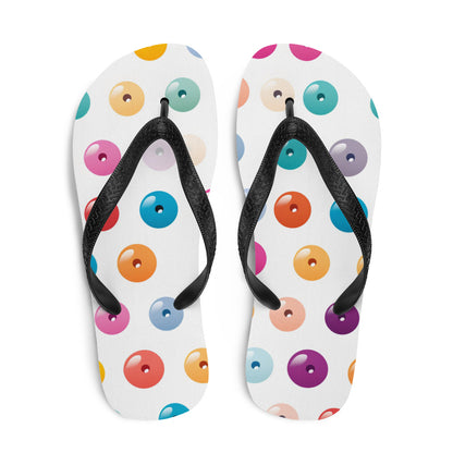 Button Women's Flip-Flops