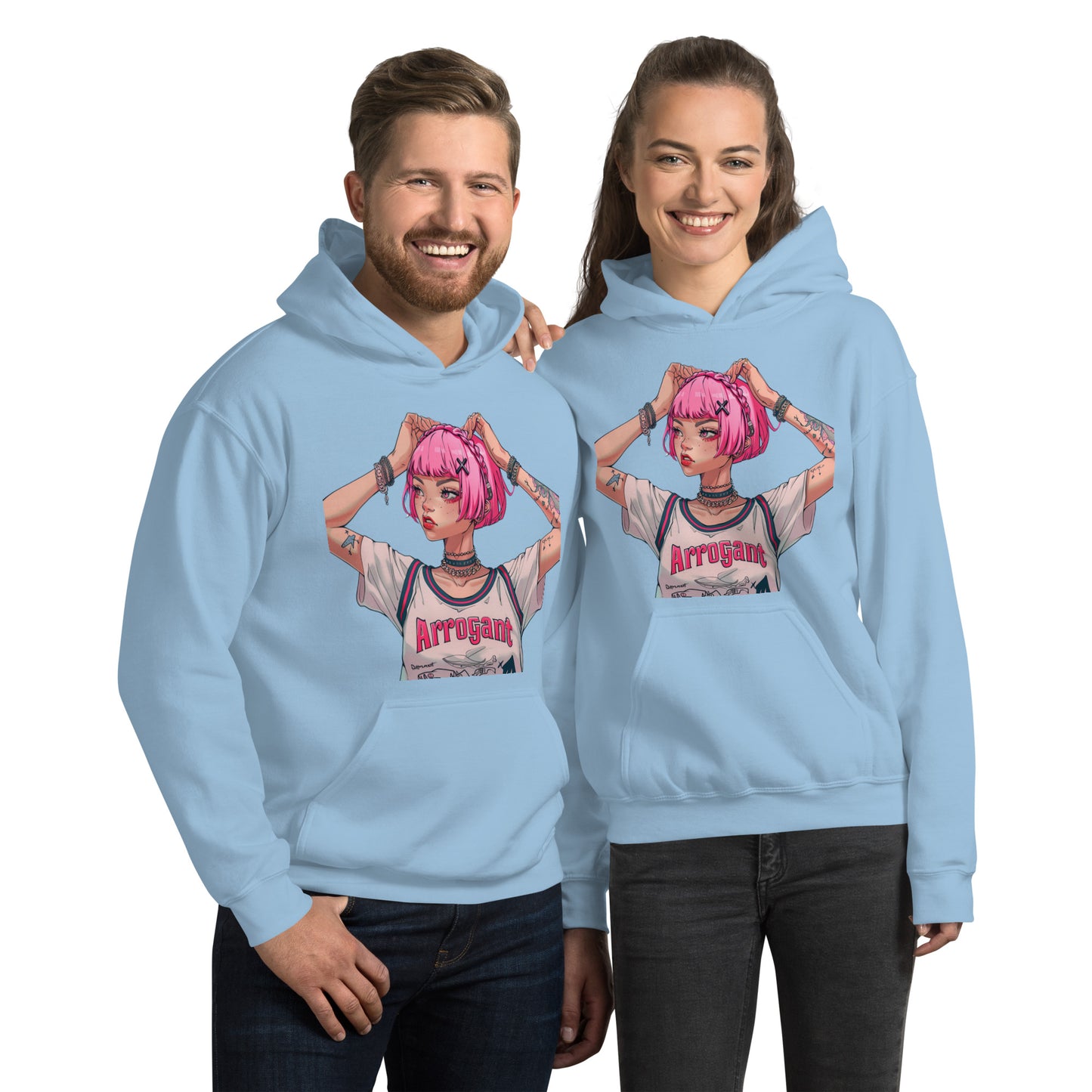 Arrogant Pink Typography Unisex Hoodie