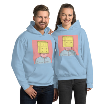 Man With Yellow Bag on Head Unisex Hoodie