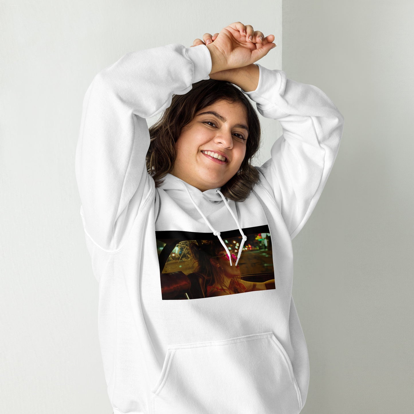 A Girl Sitting in the Car Unisex Hoodie