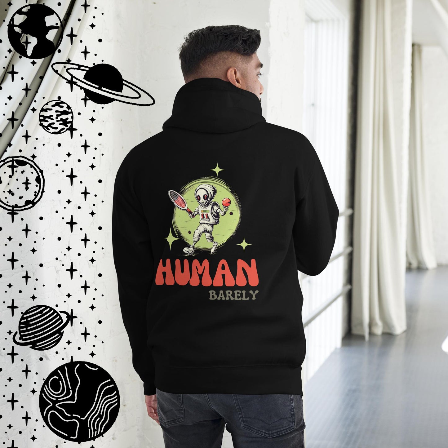 Barley Human Alien Sport Men's Hoodie