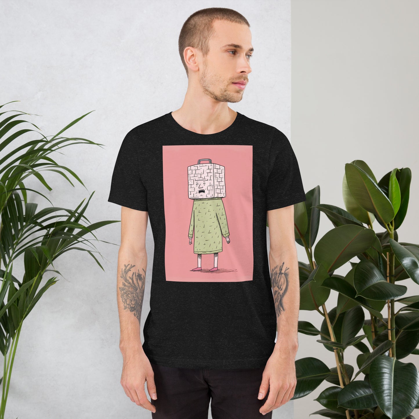 Man With White Bag on Head Unisex T-shirt