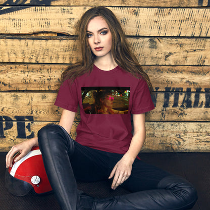 A Girl Sitting in the Car Unisex T-shirt