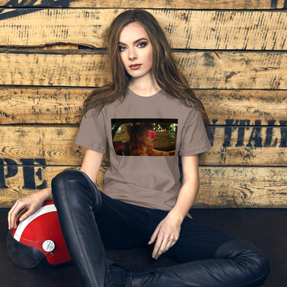 A Girl Sitting in the Car Unisex T-shirt