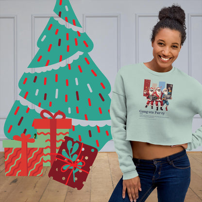 Santa Gang Crop Sweatshirt