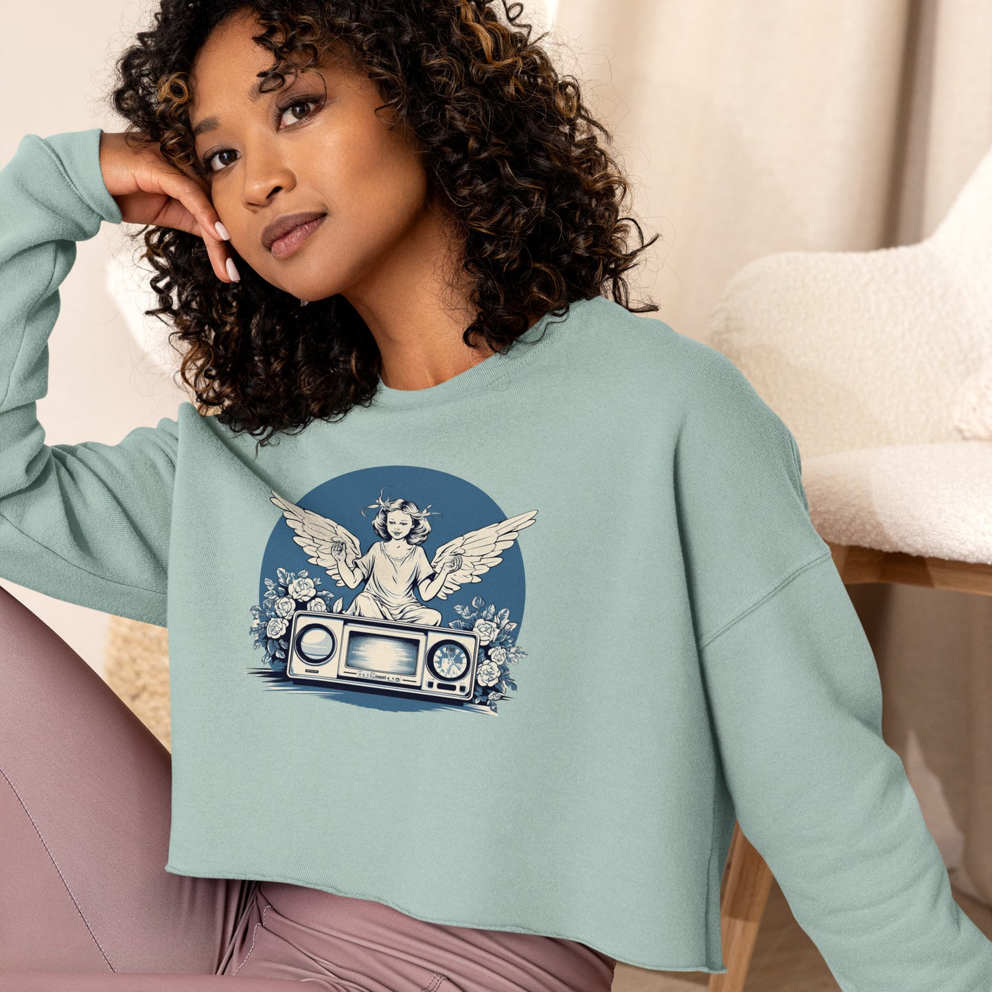 Angel Radio Crop Sweatshirt