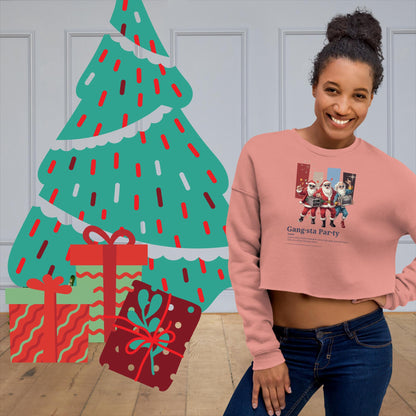 Santa Gang Crop Sweatshirt