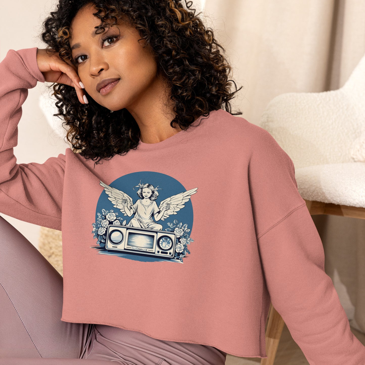 Angel Radio Crop Sweatshirt