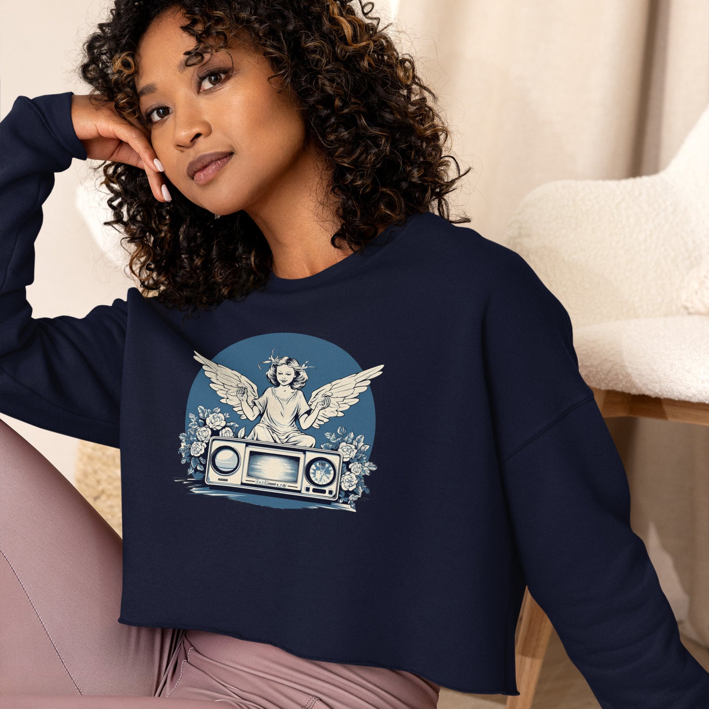 Angel Radio Crop Sweatshirt