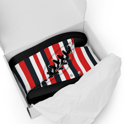 Red Stripes Women’s High Tops