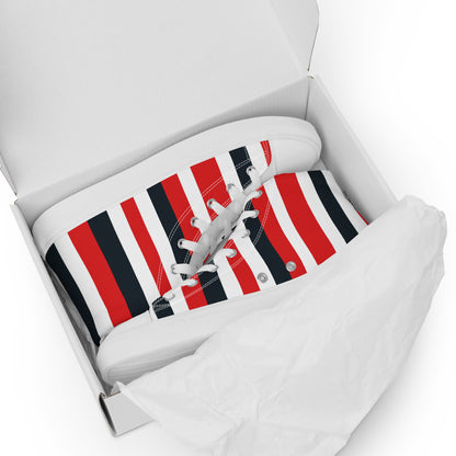 Red Stripes Women’s High Tops