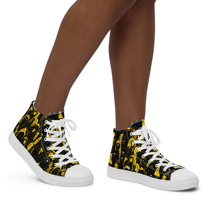 Black and Yelllow Women’s High Tops