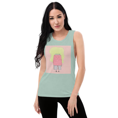 Pink Man Ladies’ Muscle Tank