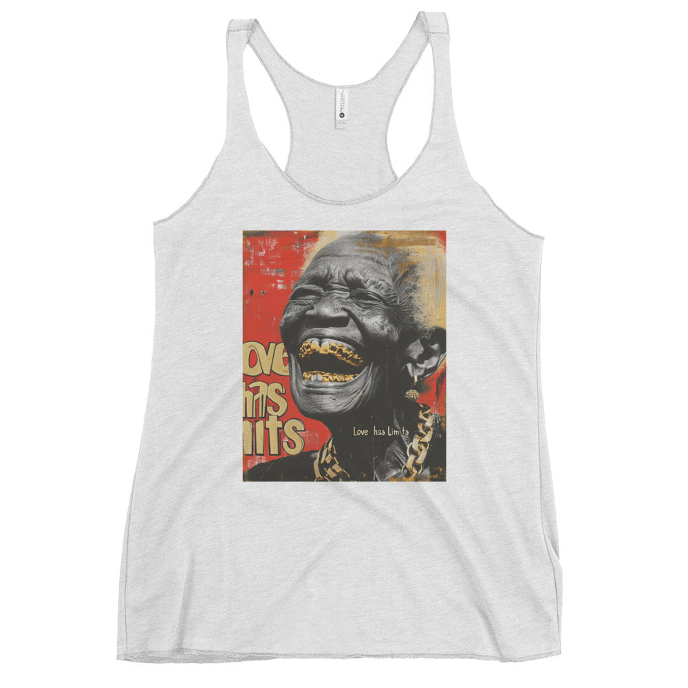 Black Grandma With Golden Teeth Gangsta Grillz Women's Racerback Tank