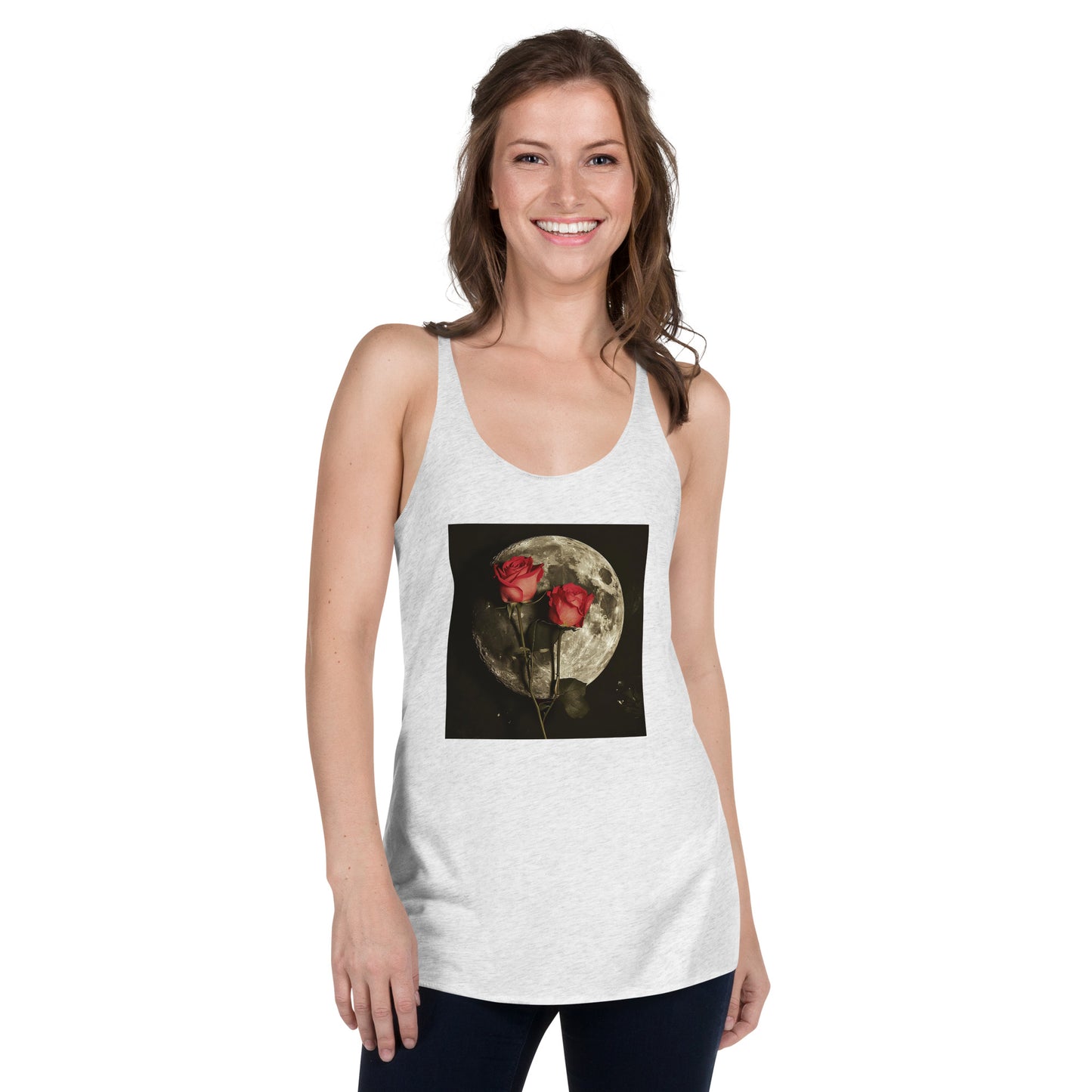 Roses on the Moon Women's Racerback Tank