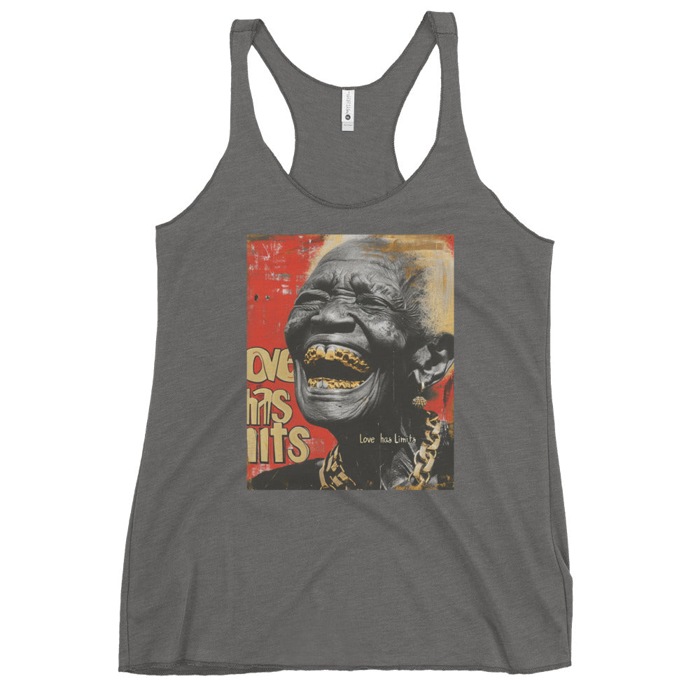 Black Grandma With Golden Teeth Gangsta Grillz Women's Racerback Tank